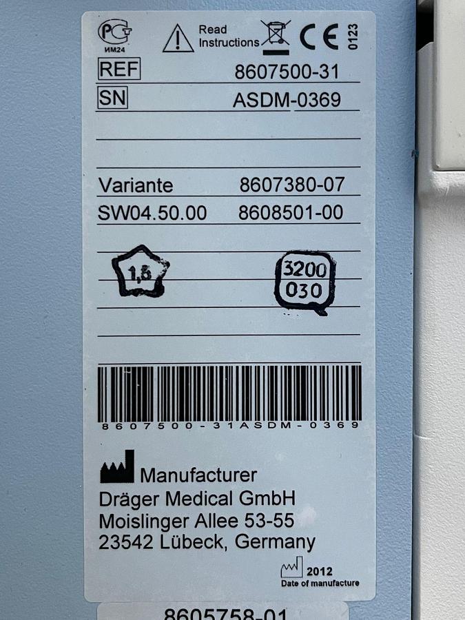 Used Dräger Infinity Empowered YOM: 2012 