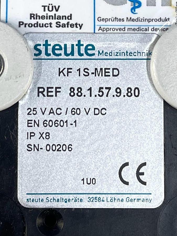Used Steute KF 1S-MED Footswitch REF: 88.1.57.9.80