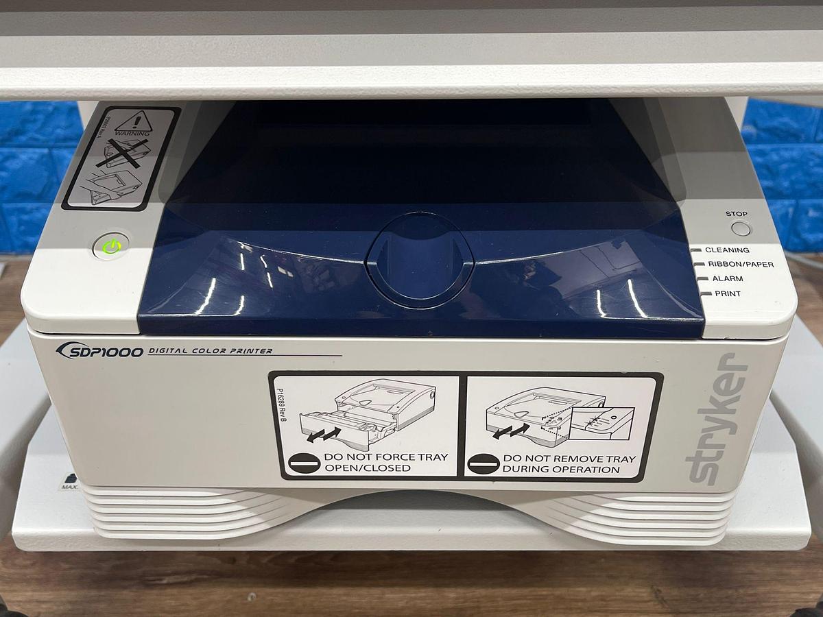 Used Stryker 1588 Laparoscopy Tower - Stryker 1588 Laparoscopy Tower  - Stryker Led Monitor 32 inch 4K YOM: 2016 - Pneumo Care - Synk Wireless Transmitter  - 1588 HD Camera Head  - SDC3 HD Information Management YOM: 2013 - 1588 HD Image Processor YOM: 2016 - LIO LED Light Source YOM: 2016 - SDP 1000 Digital Colour Printer