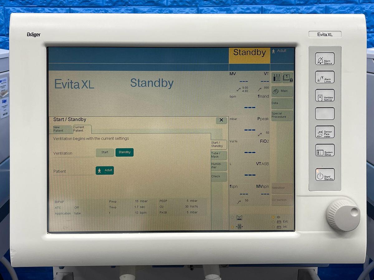 Used 9X Dräger Evita XL Ventilator