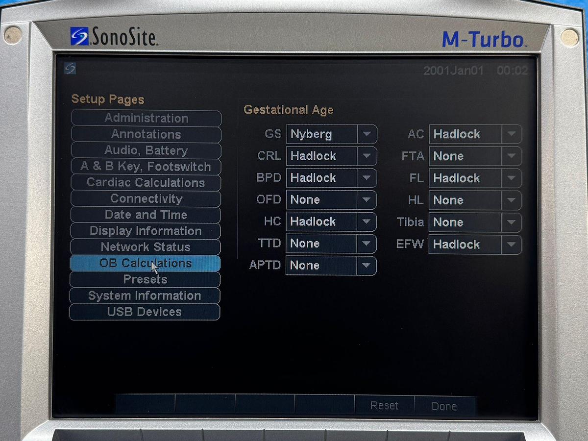 Used SonoSite Fujifilm M-Turbo Ultrasound REF: P08189-45 YOM: 2010 Probe HFL38x/13-6 MHz REF: PO7682-20 YOM: 2010