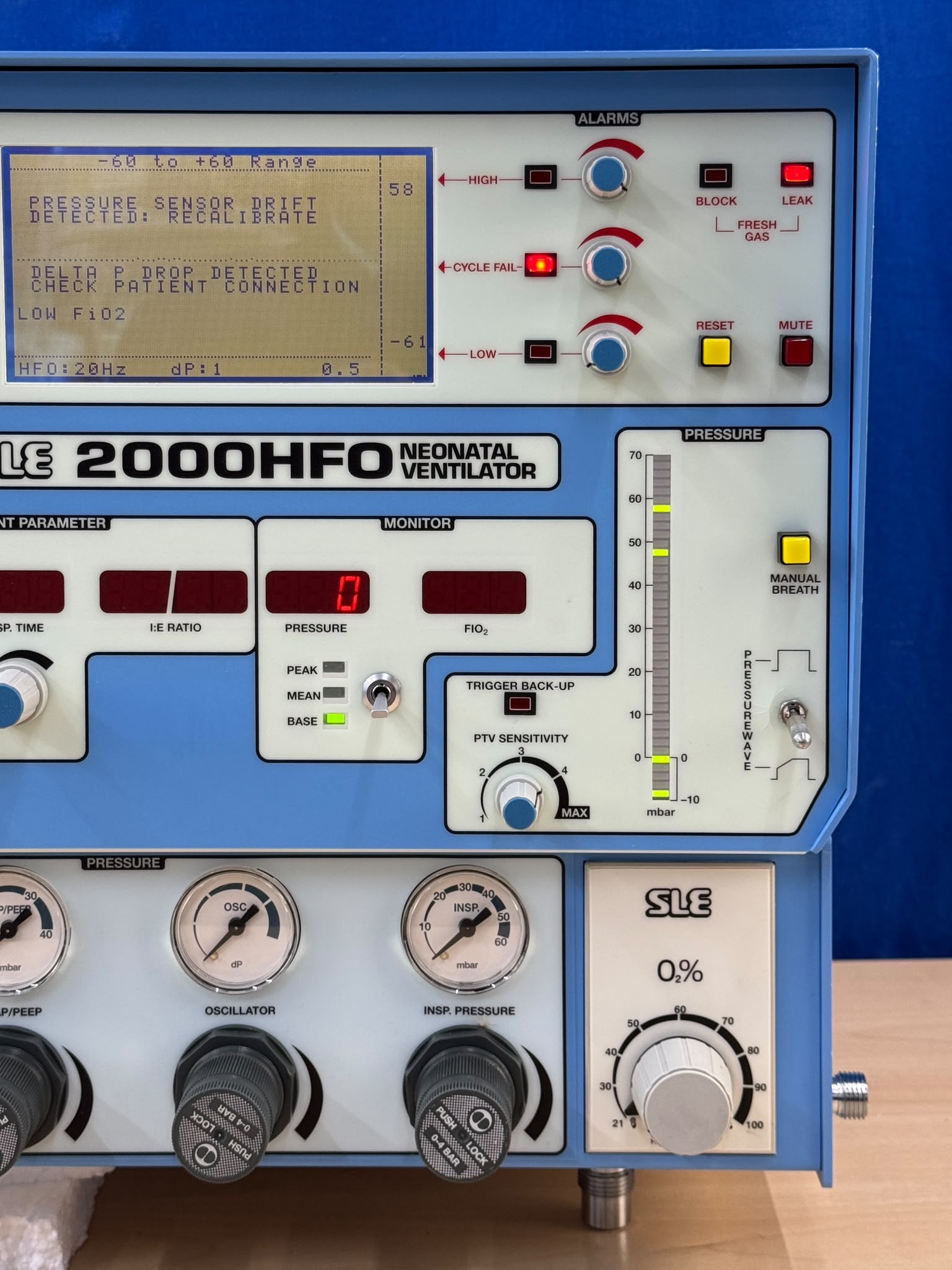 Used SLE 2000 HFO Neonatal Ventilator YOM: 2010