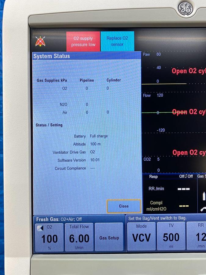 Used GE Datex-Ohmeda Avance CS2 YOM: 2015