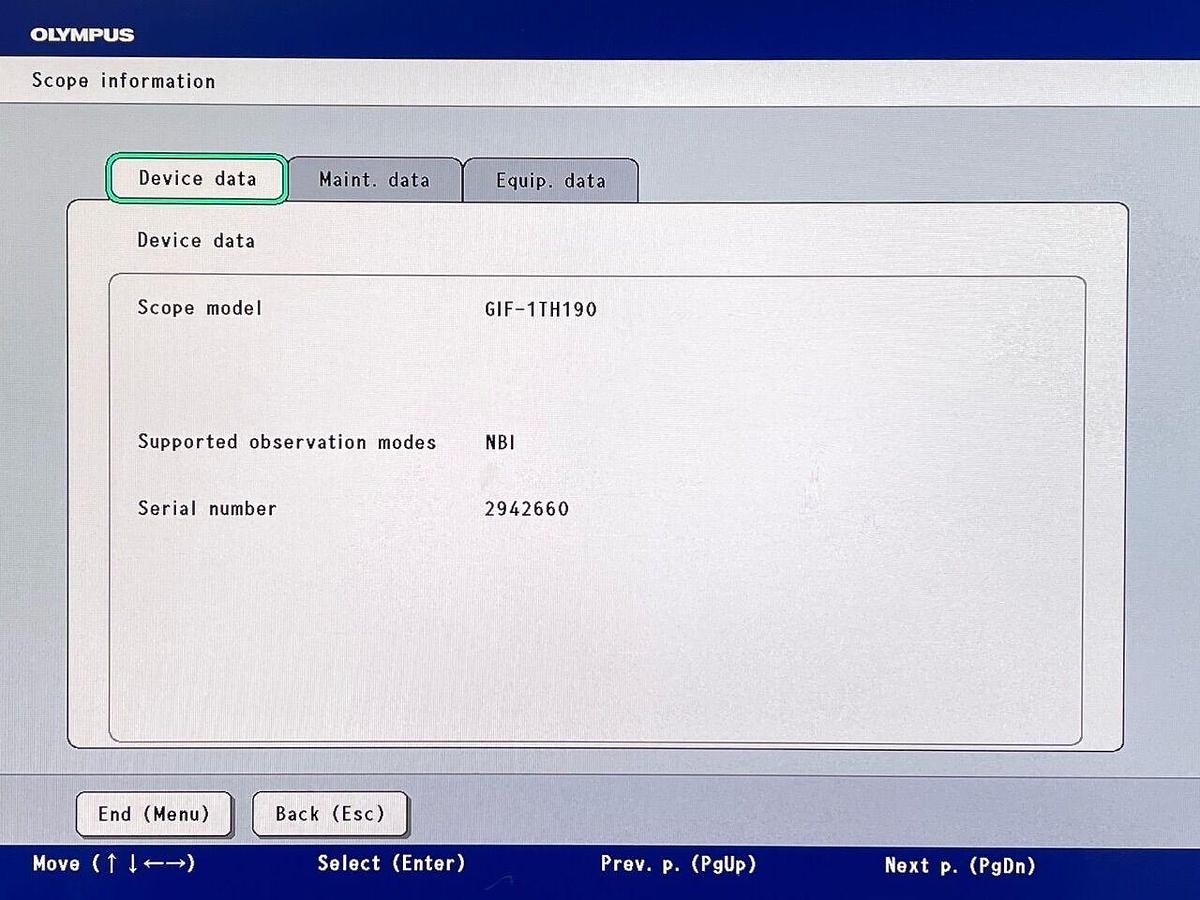 Used OLYMPUS Scope GIF-1TH190