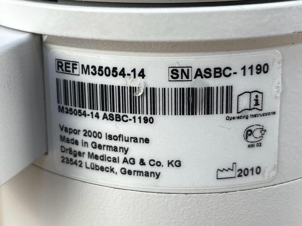Used DRAEGER Isoflurane 2000 REF