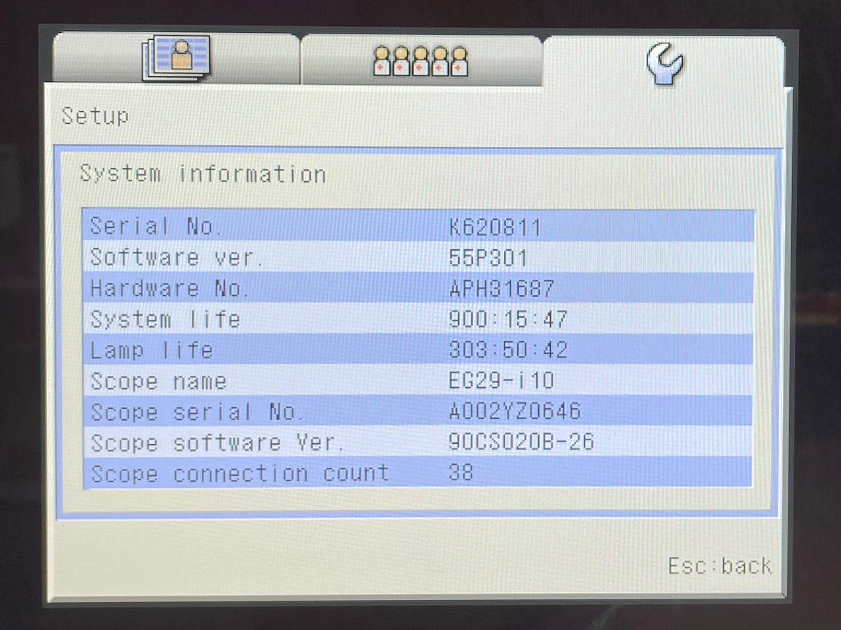 Used Pentax Scope Model: EG29-i10, Gastroscope, YOM:2020, 38 Times Used.