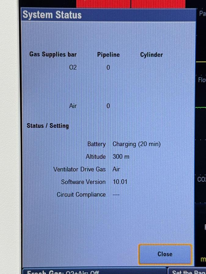 Used GE Avance CS2 Anesthesia YOM: 2013