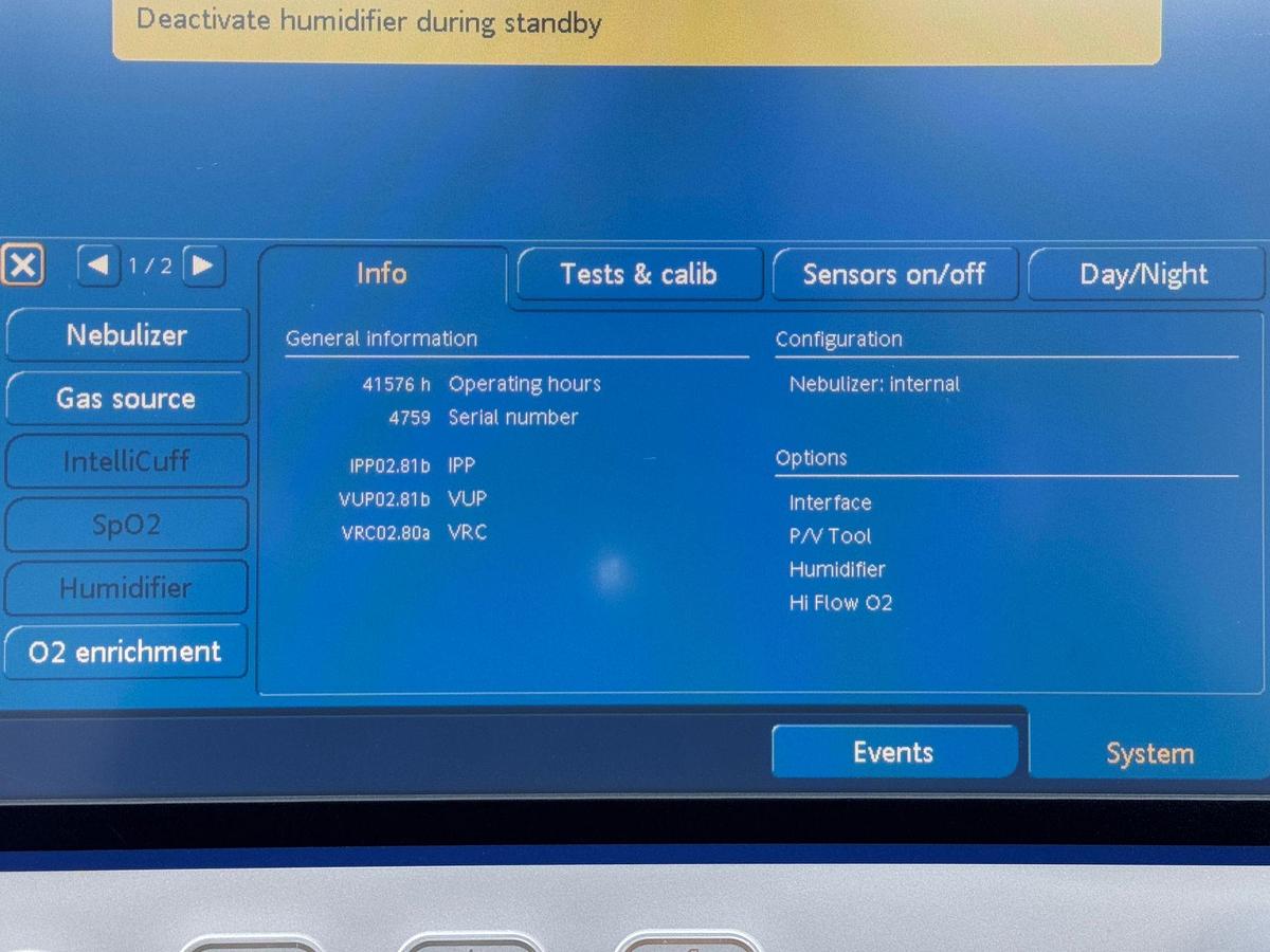 Used Hamilton G5 Ventilator Hours: 41576 YOM: 2011