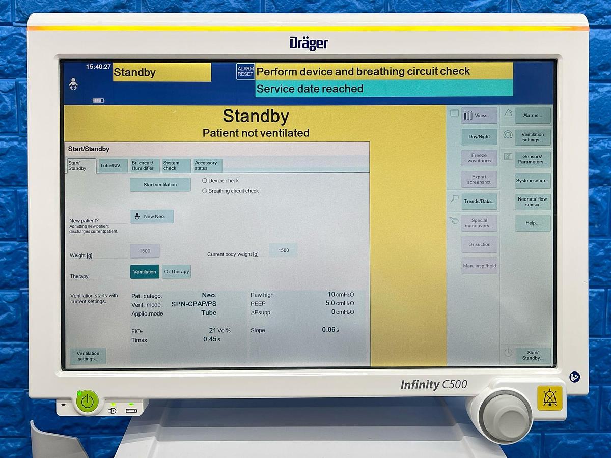 Used Drager Babylog VN500 YOM: 2016