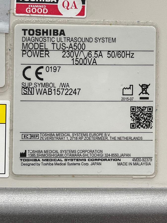 Used TOSHIBA Aplio 500 YOM: 2015