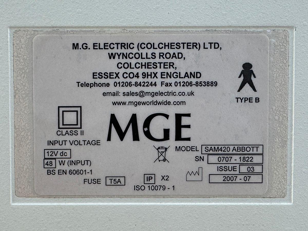 Used MGE Sam 420 High Flow Vacuum Pump YOM: 2007 