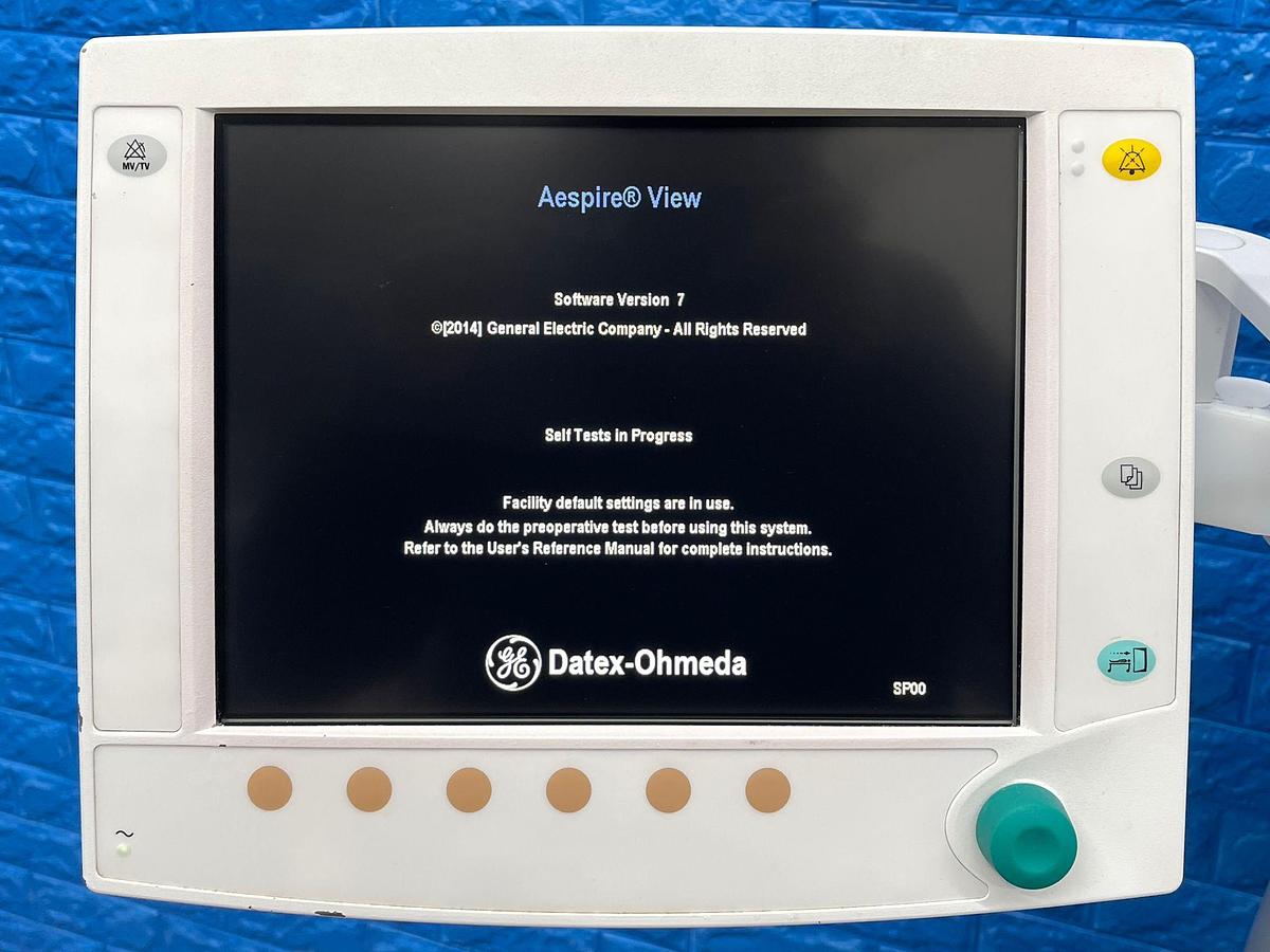Used GE Aespire View Anesthesia YOM: 2015 Include GE B450 Patient Monitor With E-miniC Gas Madul And Leads YOM: 2015