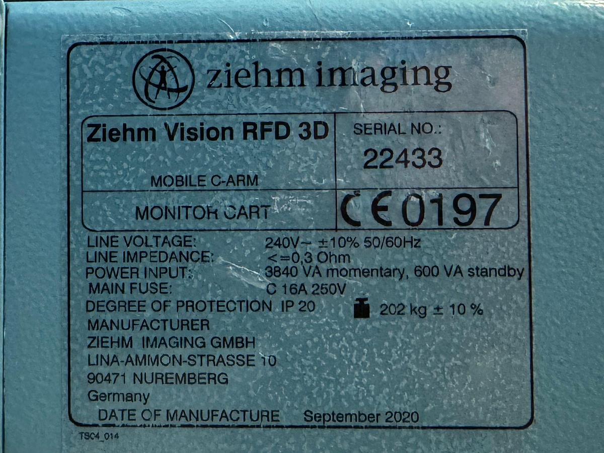 Used Ziehm Vision RFD 3D C-Arm YOM: 2020 