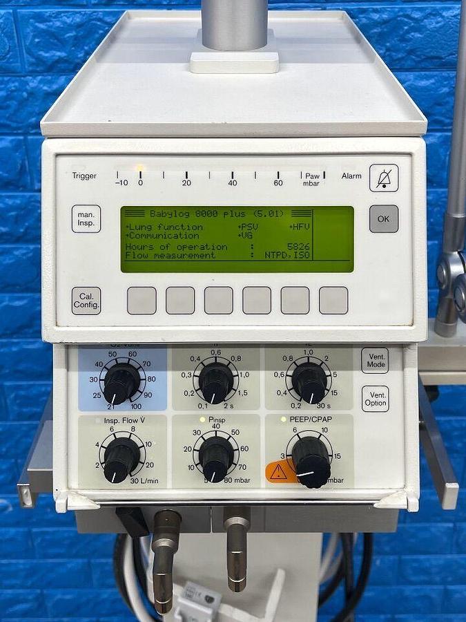 Used DRAEGER Babylog 8000 plus Neonatal Intensive Care Ventilation YOM