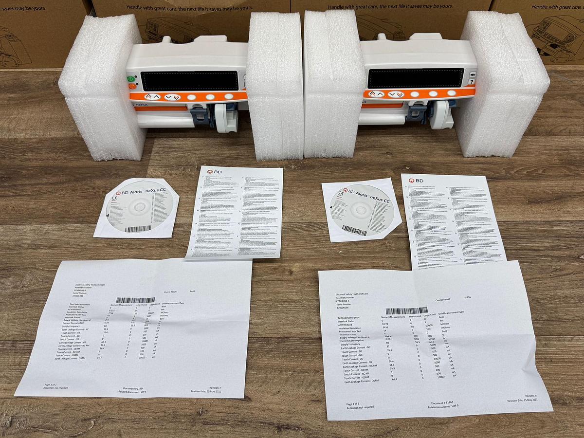 Used BD Alaris Nexus Syringe Pump  REF: CCneXus1-S -20 Pieces  Brand New