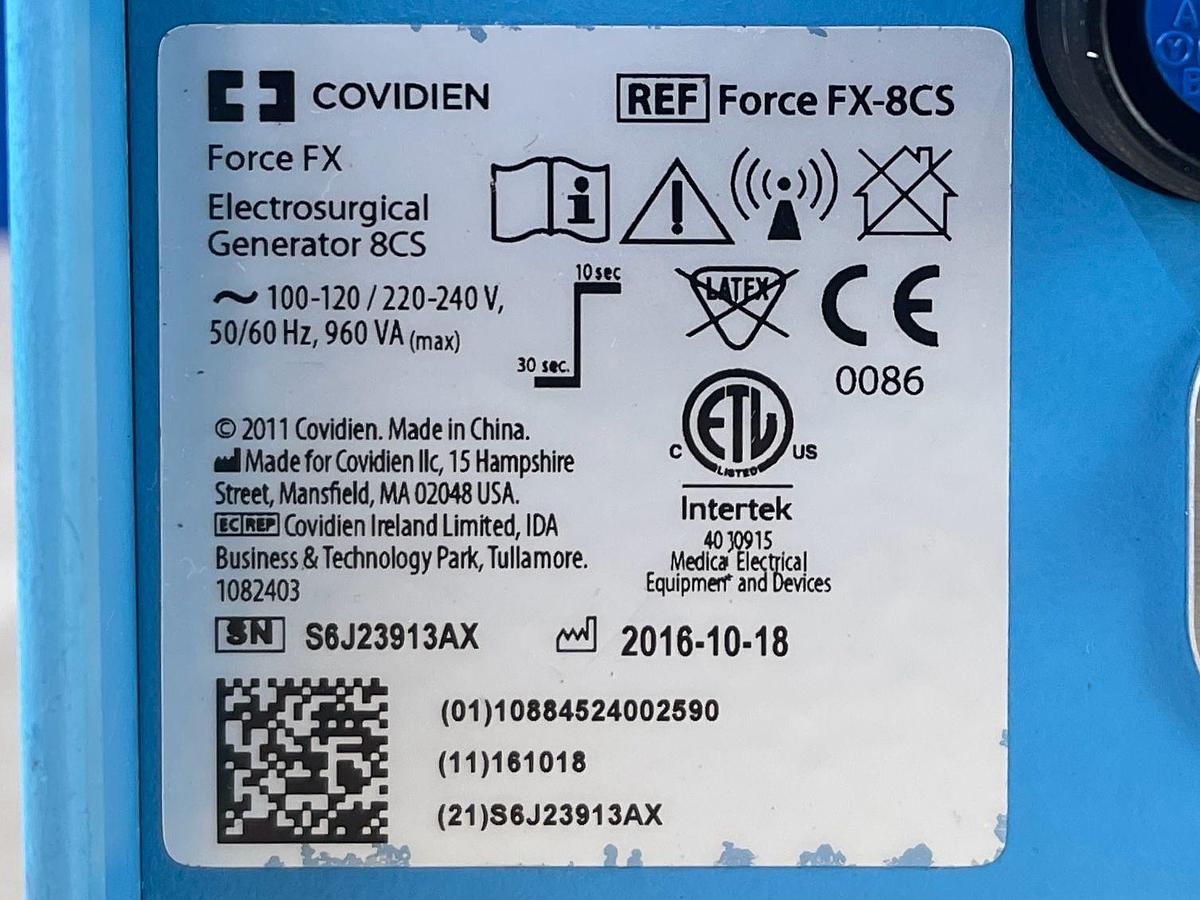 Used Covidien Force FX YOM: 2016 SN: S6J23913AX