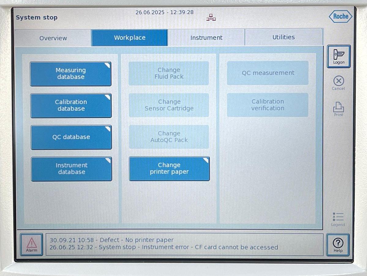 Used cobas b 123 ( 4 ) POC system YOM: 2020