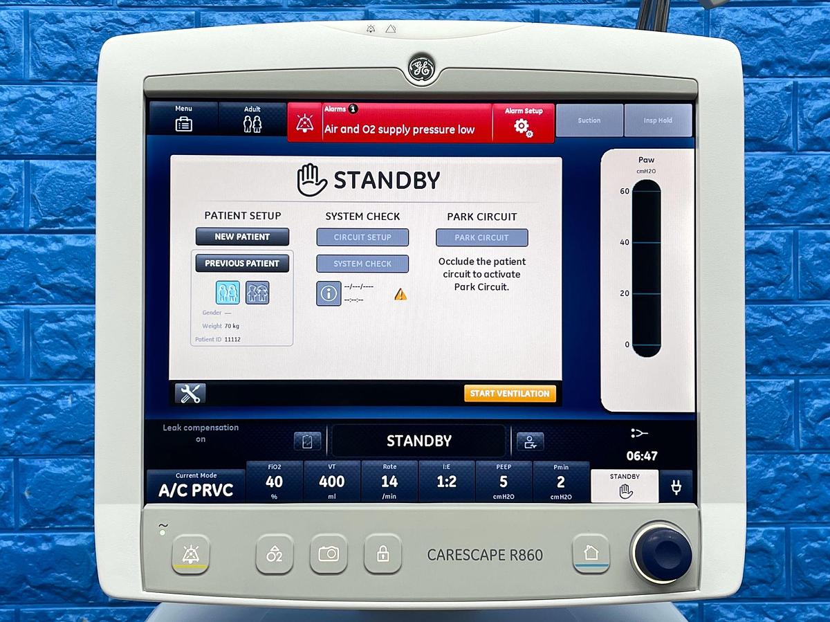 Used GE R860 Ventilator HR: 10203 YOM: 2020