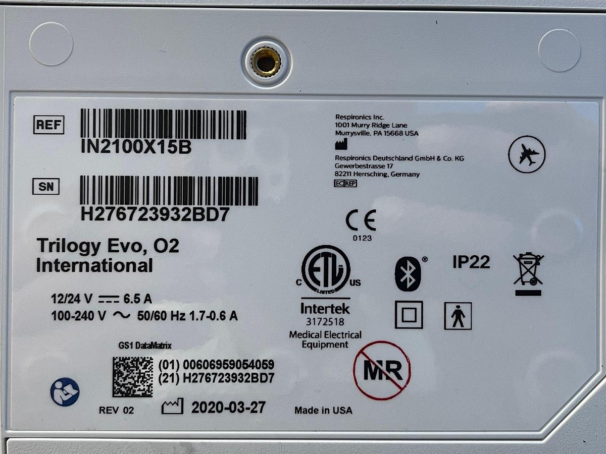 Used Philips Trilogy EVO Ventilator -5 pieces