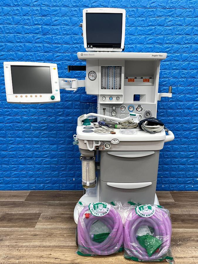 Used GE Aespire View Anesthesia YOM: 2015 Include GE B450 Patient Monitor With E-miniC Gas Madul And Leads YOM: 2015