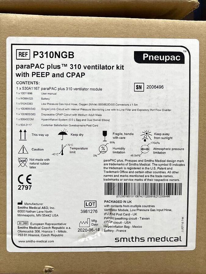 PNEUPAC ParaPac plus 310