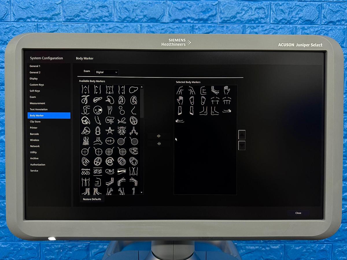 Used Siemens Healthineers Acuson Juniper Ultrasound YOM: 2018 Probe 10V4 YOM: 2018 16L4 YOM: 2019 18H5 YOM: 2018