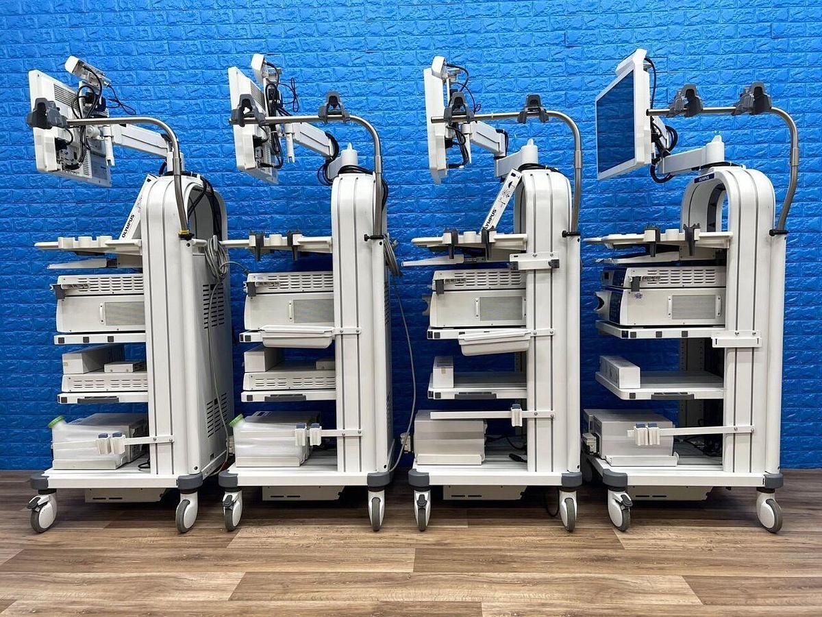 Used OLYMPUS CV-290 CLV-290 Complete Towers with 290 HD Gastro and 290 HD Long colonoscope Endoscopy Processor