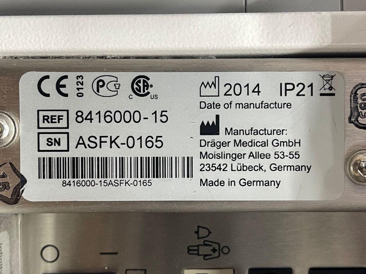 Used DRAEGER Dräger Evita Infinity V500 Ventilator YOM