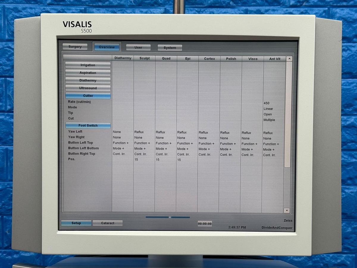 Used CARL ZEISS Visalia S500 REF: 640420 with 3 Hand Pieces YOM: 2013