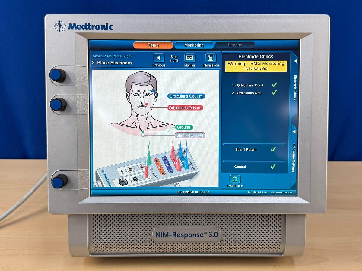 Used Medtronic NIM-Response 3.0 REF: 8253002 Include Medtronic NIM-Response 3.0 REF: 8253075 Medtronic Xomed NIM-2 REF: 82-20201 Nim Muting Detector REF: 68L1204 A