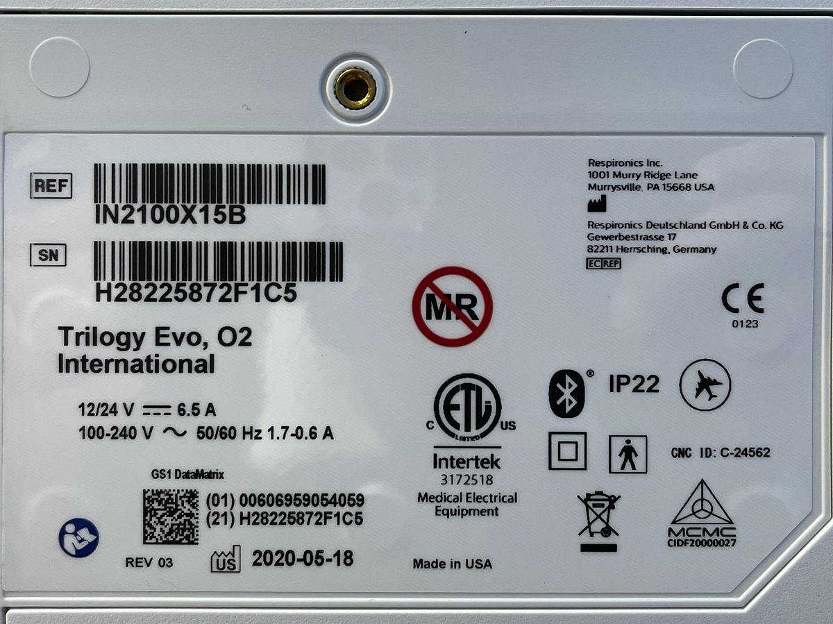 Used Philips Trilogy EVO Ventilator -5 pieces