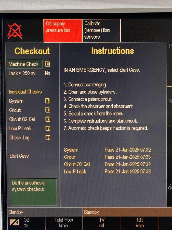 Used GE S/5 Datex-Ohmeda Anesthesia Machine (YOM: 2008)