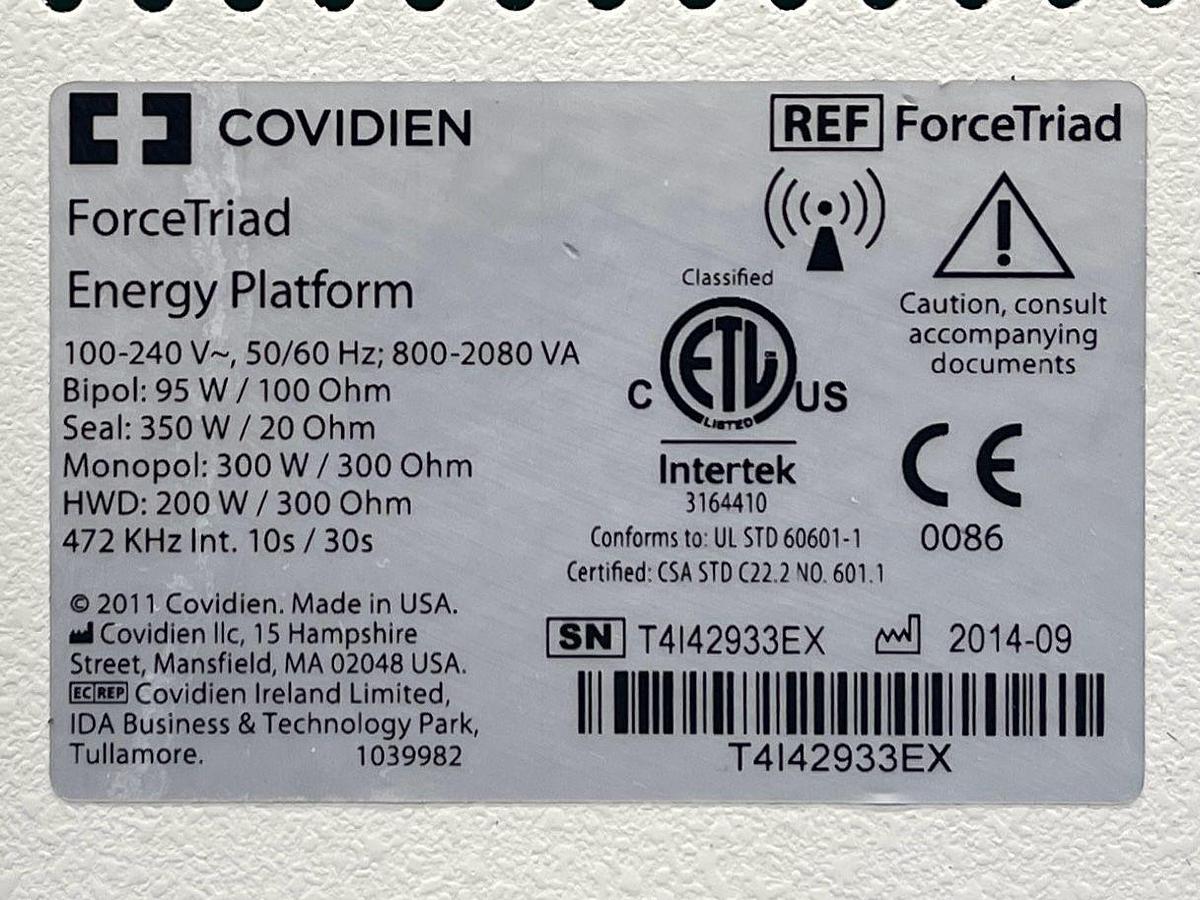 Used Covidien Force Triad  YOM: 2014