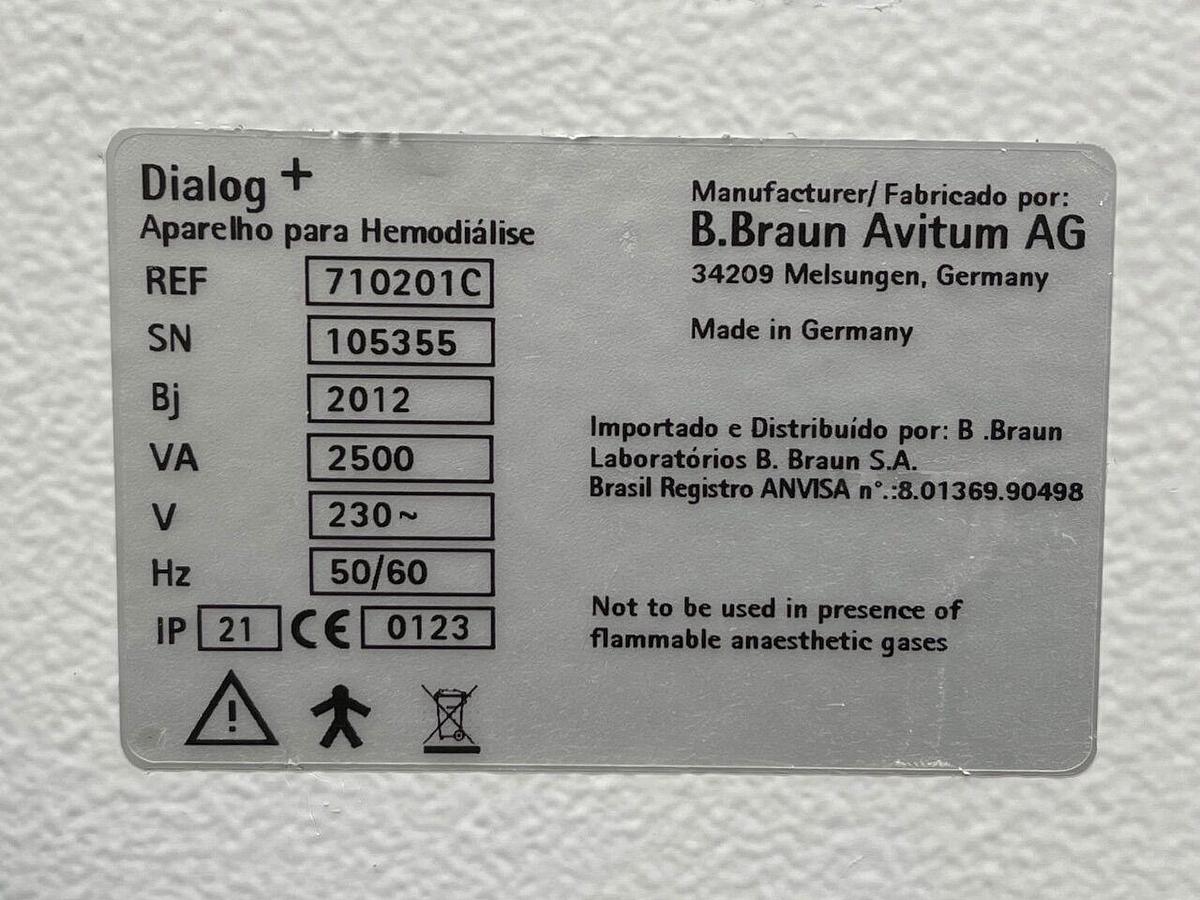 Used B BRAUN Dialog + Adimea YOM