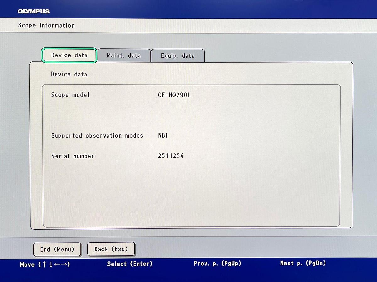 Used Olympus scope Model: CF-HQ290L 