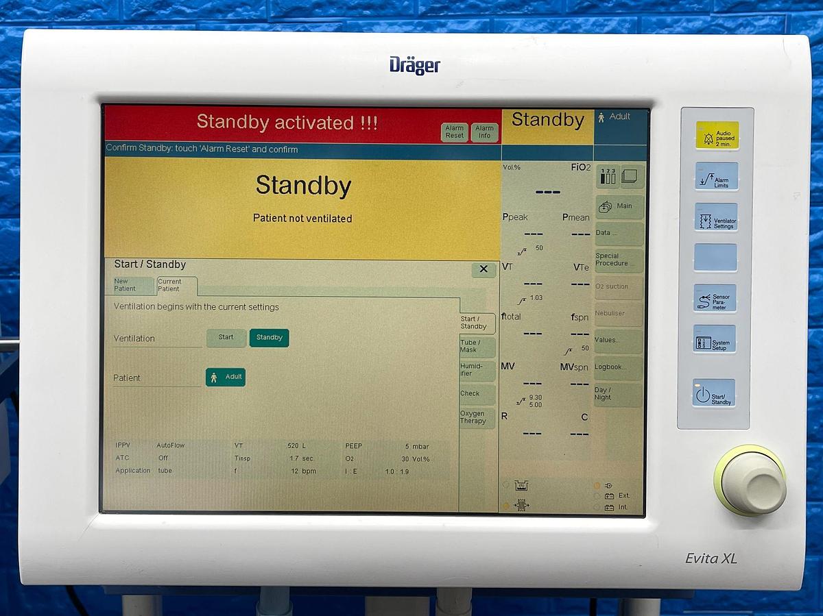 Used 9X Dräger Evita XL Ventilator