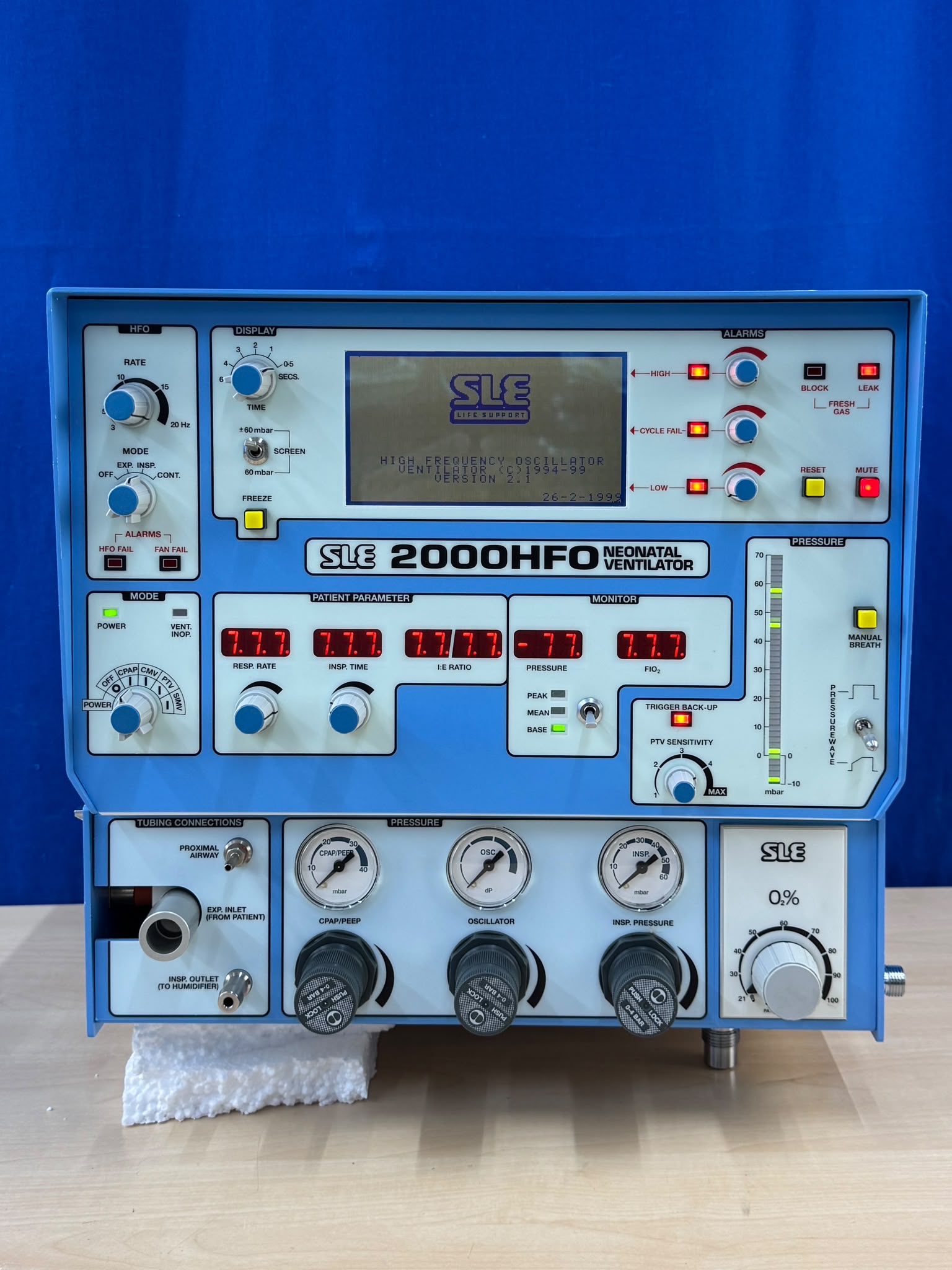 Used SLE 2000 HFO Neonatal Ventilator YOM: 2010