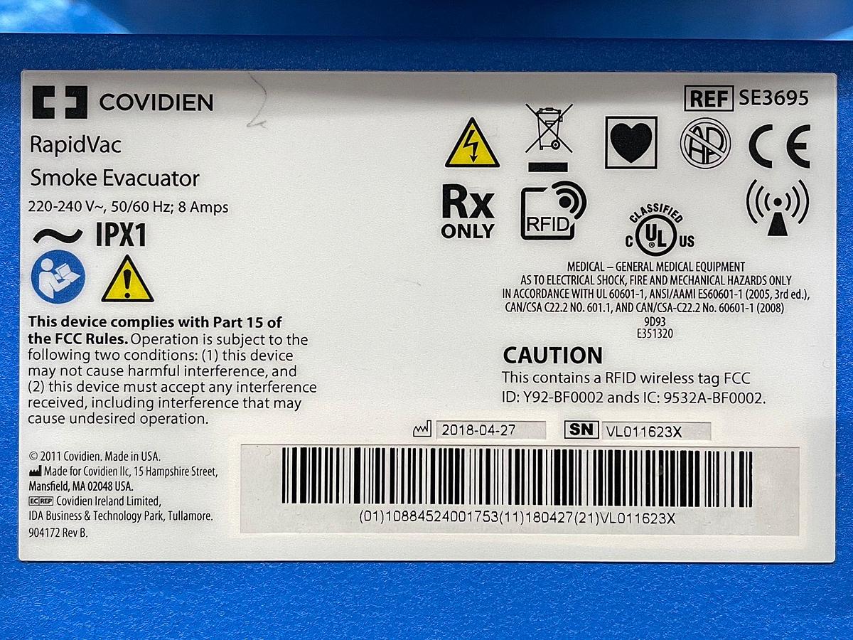 Used COVIDIEN Valleylab FT10 YOM: 2018 Includes Smoke Evacuator YOM: 2018 Monopolar and Bipolar Foot switch Electrosurgical Unit