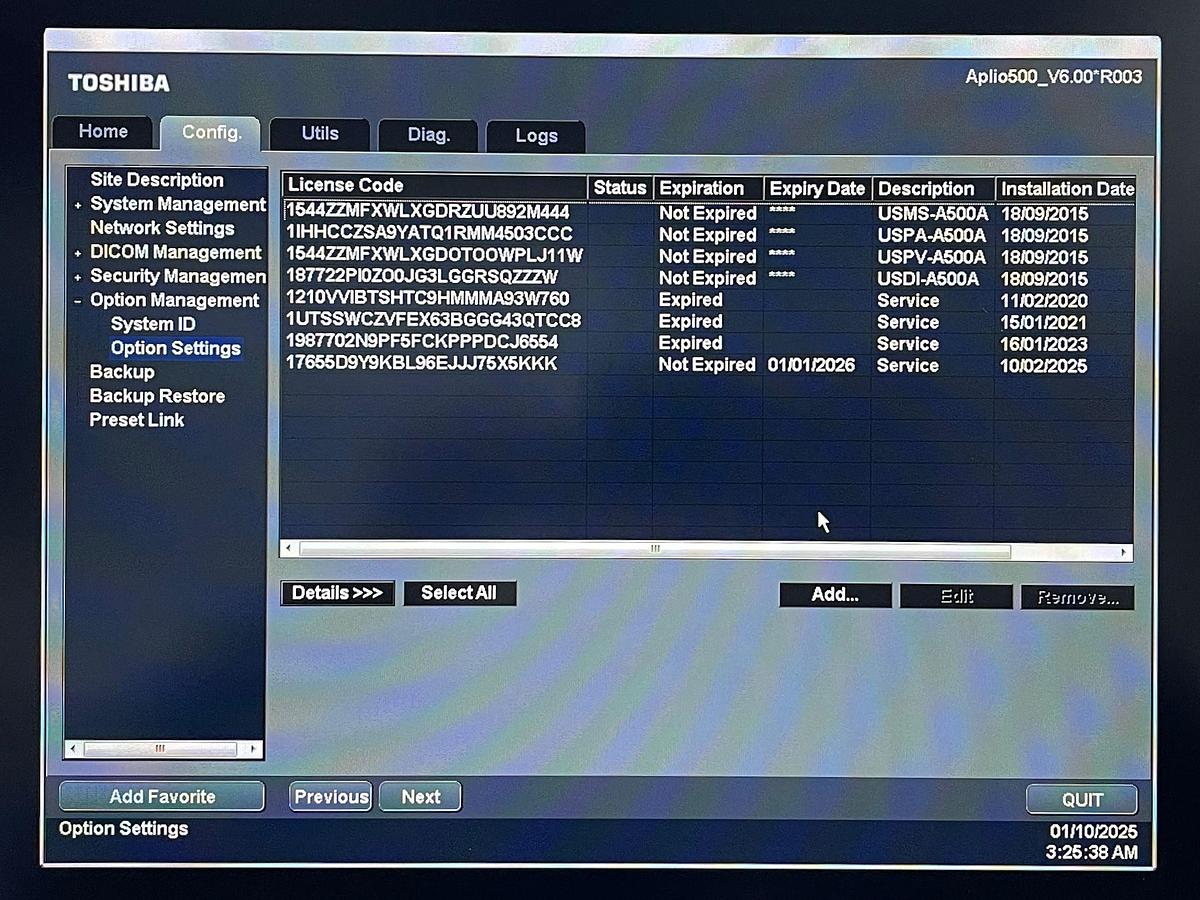Used TOSHIBA Ultrasound Aplio 500 YOM: 2015 