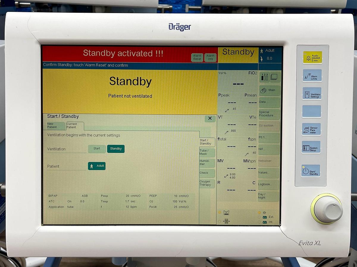 Used 9X Dräger Evita XL Ventilator