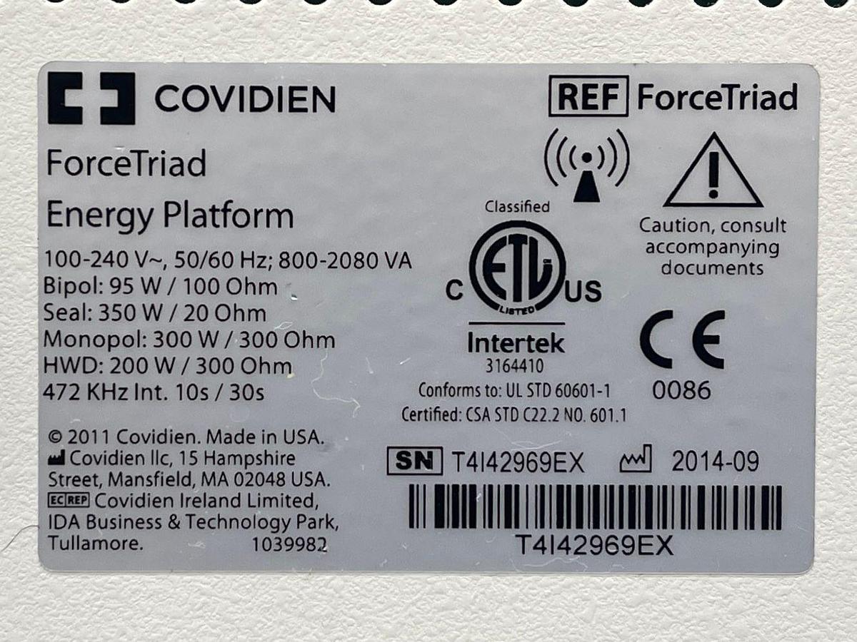 Used Covidien Force Triad YOM: 2014 