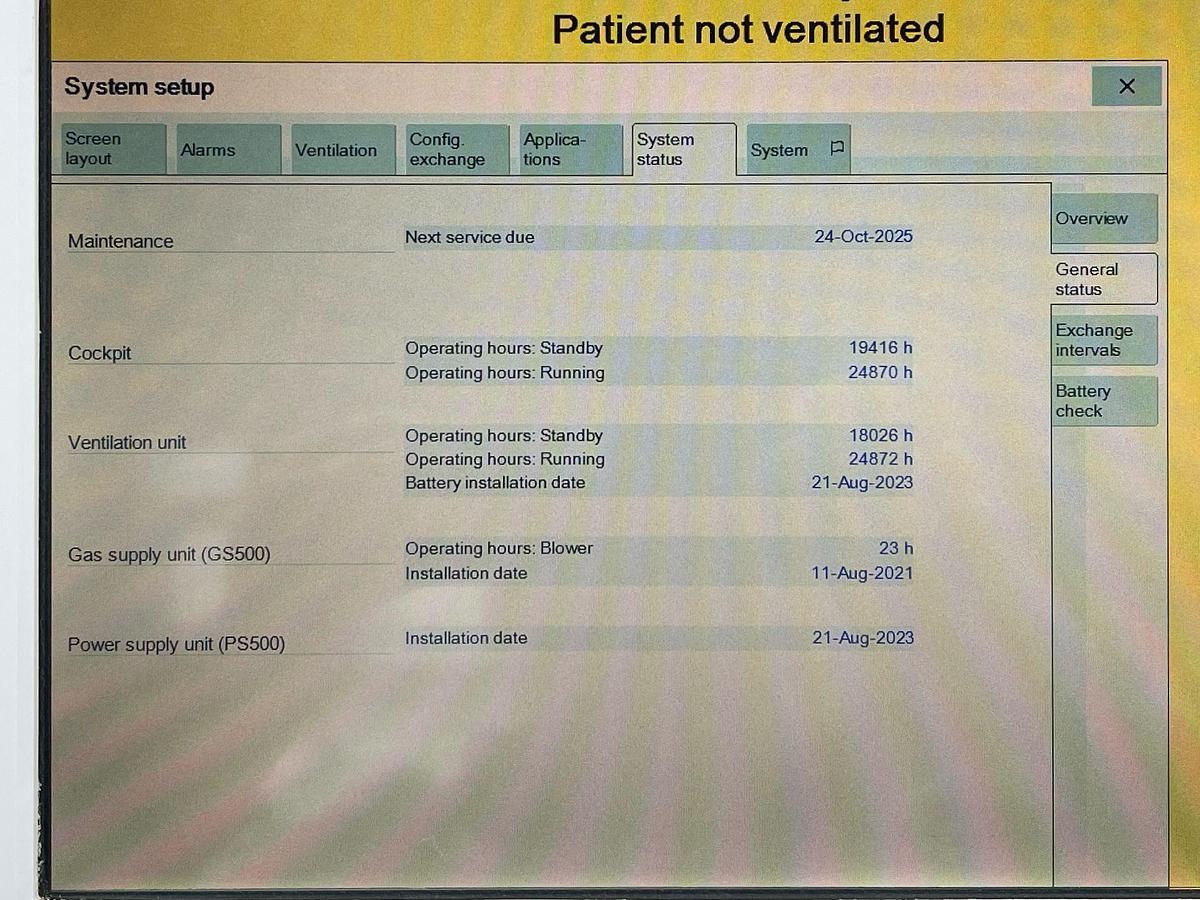 Used DRAEGER Evita Infinity V500 Ventilator YOM: 2017