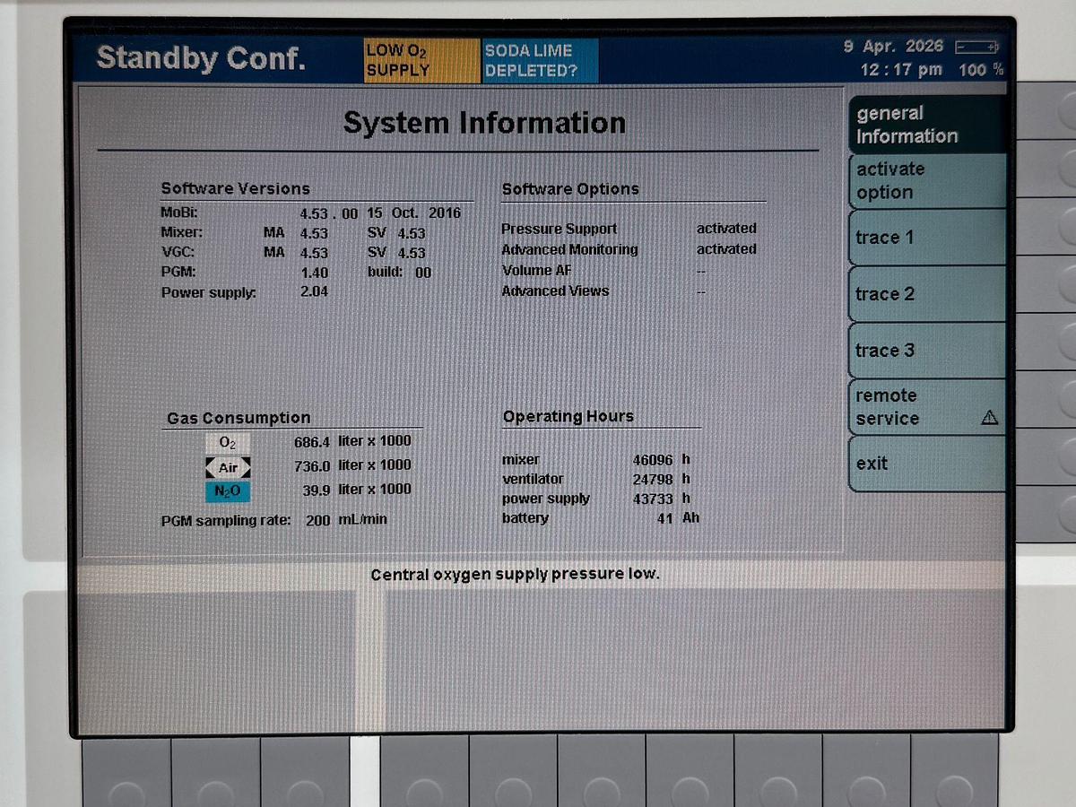 Used Dräger Primus Anaesthesia YOM: 2008 