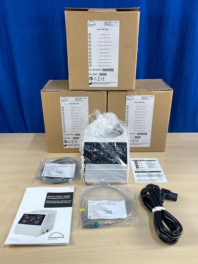 Used Lowenstein Prisma Vent Aqua REF: 100506 Brand New -3 pieces 