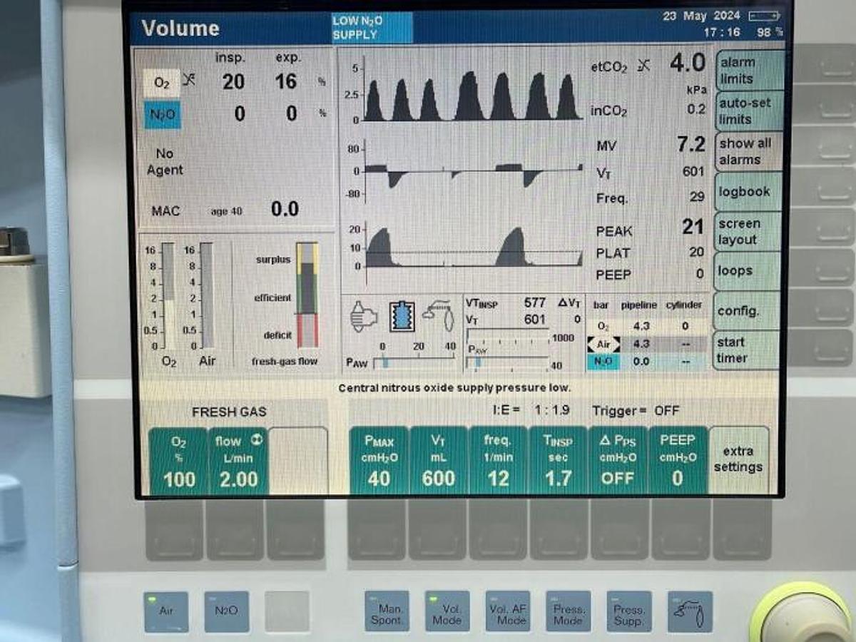 Used 2012 DRAGER Primus Infinity Empowered