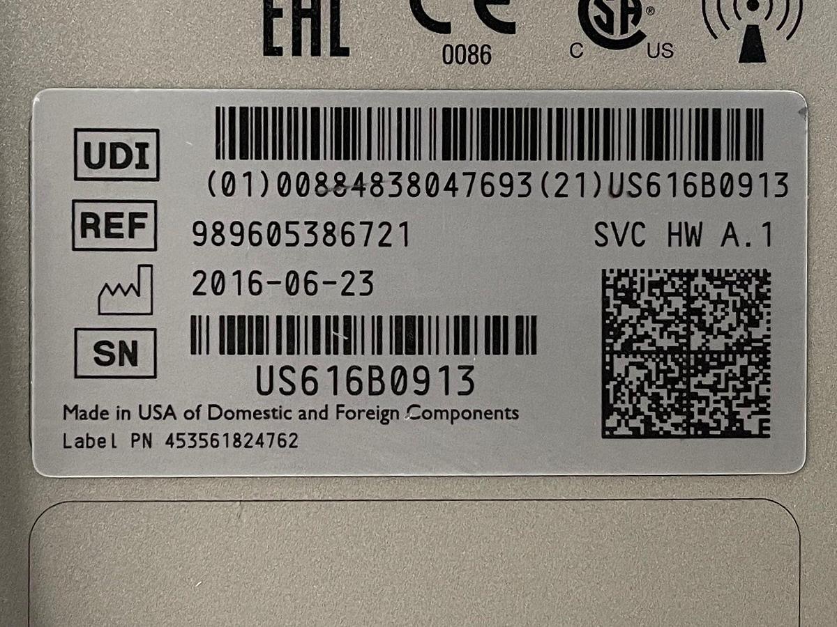 Used Philips EPIQ 7C Ultrasound  SW: HW A.1 YOM: 2016 SN: US616B0913 Probe  X5-1 