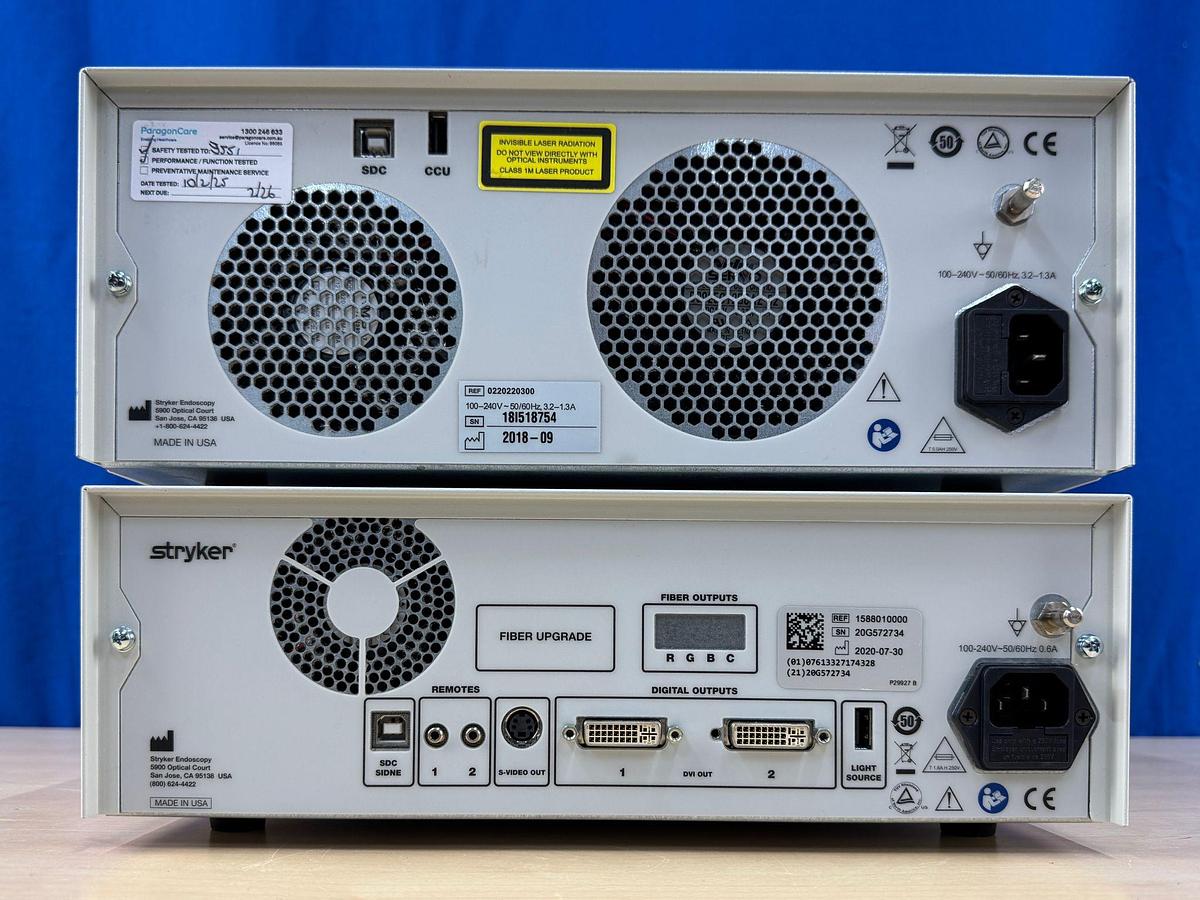 Used Stryker 1588 Processor  YOM: 2020  Stryker LIO LED Light Source With AIM YOM: 2018 Stryker 1588 Camera Head 