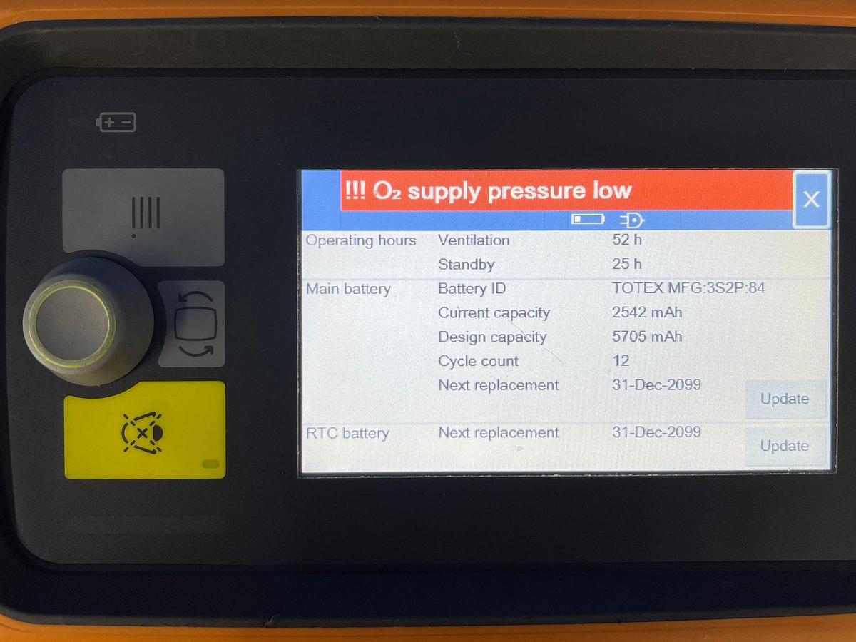 Used Dräger Oxylog VE300 Hours: 52 YOM: 2020