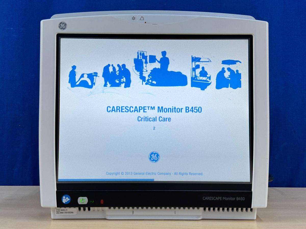 Used GE B450 Patient Monitor YOM: 2018 Include GE E-MINIC Gass Module YOM: 2014