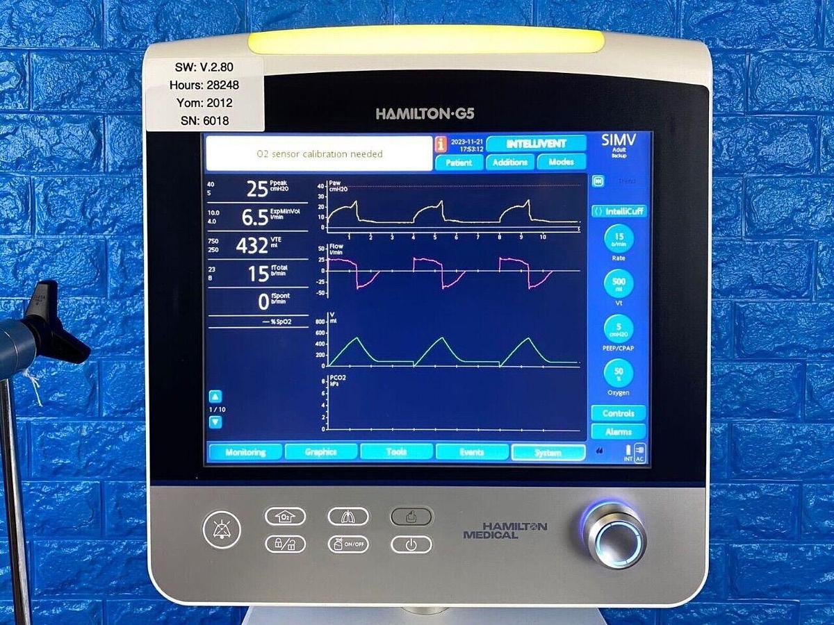 Used HAMILTON G5 Intellivent Ventilator